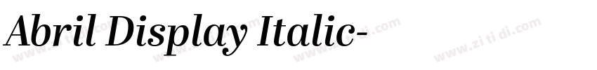 Abril Display Italic字体转换